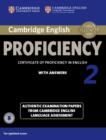 Image for Cambridge English proficiency 2  : authentic examination papers from Cambridge English language assessment: Student&#39;s book with answers