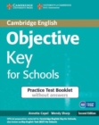 Image for Objective key for schools: Practice test booklet without answers