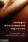 Image for The origins of the necessary and proper clause