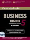 Image for Cambridge English Business 5 Higher Self-study Pack (Student&#39;s Book with Answers and Audio CD)