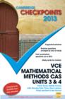 Image for Cambridge Checkpoints VCE Mathematical Methods CAS Units 3 and 4 2013