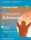 Image for Complete Advanced Workbook with Answers with Audio CD