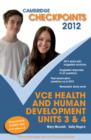 Image for Cambridge Checkpoints VCE Health and Human Development Units 3 and 4 2012