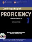 Image for Cambridge English Proficiency 1 for Updated Exam Self-study Pack (Student&#39;s Book with Answers and Audio CDs (2))