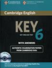 Image for Cambridge English Key 6 Self-study Pack (Student&#39;s Book with Answers and Audio CD)