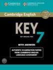 Image for Cambridge English Key 7 Student&#39;s Book Pack (Student&#39;s Book with Answers and Audio CD)
