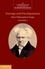 Image for Schopenhauer: Parerga and Paralipomena: Volume 1: Short Philosophical Essays : 1