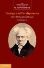 Image for Parerga and paralipomena: short philosophical essays