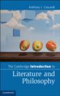 Image for The Cambridge introduction to literature and philosophy