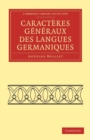 Image for Caracteres generaux des langues germaniques