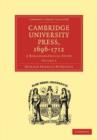 Image for Cambridge University Press, 1696-1712 : A Bibliographical Study