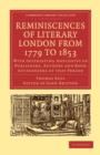 Image for Reminiscences of Literary London from 1779 to 1853