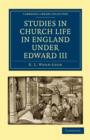 Image for Studies in Church Life in England under Edward III
