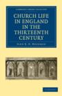 Image for Church Life in England in the Thirteenth Century