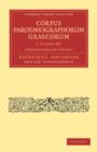 Image for Corpus Paroemiographorum Graecorum 2 Volume Paperback Set