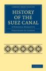 Image for History of the Suez Canal : A Personal Narrative