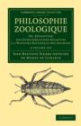 Image for Philosophie zoologique 2 Volume Set : Ou exposition; des considerations relative a l&#39;histoire naturelle des animaux