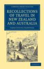 Image for Recollections of Travel in New Zealand and Australia