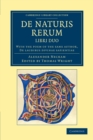 Image for De naturis rerum, libri duo : With the Poem of the Same Author, De laudibus divinae sapientiae