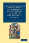 Image for Gesta Regis Henrici Secundi benedicti abbatis. The Chronicle of the Reigns of Henry II and Richard I, AD 1169-1192 2 Volume Set
