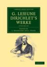 Image for G. Lejeune Dirichlet&#39;s Werke 2 Volume Set