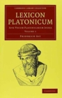 Image for Lexicon Platonicum 3 Volume Set