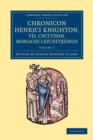 Image for Chronicon Henrici Knighton vel Cnitthon, Monachi Leycestrensis