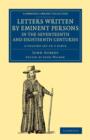 Image for Letters Written by Eminent Persons in the Seventeenth and Eighteenth Centuries 2 Volume Set