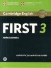 Image for Cambridge English first 3: Student&#39;s book with answers with audio
