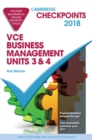 Image for Cambridge Checkpoints VCE Business Management Units 3 and 4 2018 and Quiz Me More