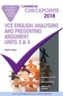 Image for Cambridge Checkpoints VCE English Analysing and Presenting Argument 2018 and Quiz Me More