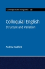 Image for Colloquial English  : structure and variation