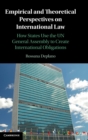 Image for Empirical and theoretical perspectives on international law  : how states use the UN General Assembly to create international obligations