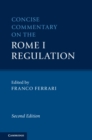 Image for Concise Commentary on the Rome I Regulation
