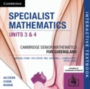 Image for Specialist Mathematics Units 3&amp;4 for Queensland Digital Code
