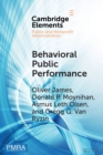 Image for Behavioral public performance  : how people make sense of government metrics