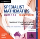 Image for Specialist Mathematics Units 3&amp;4 for Queensland Reactivation Card
