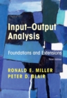 Image for Input-output analysis  : foundations and extensions