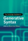 Image for The Cambridge Handbook of Generative Syntax