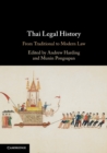 Image for Thai legal history  : from traditional to modern law