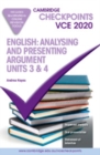 Image for Cambridge Checkpoints VCE English Units 3&amp;4 2020 : Analysing and Presenting Arguments