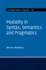 Image for Modality in syntax, semantics and pragmatics