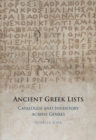Image for Ancient Greek Lists: Catalogue and Inventory Across Genres