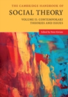 Image for Cambridge Handbook of Social Theory: Volume 2: Volume II: Contemporary Theories and Issues