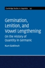 Image for Gemination, Lenition, and Vowel Lengthening