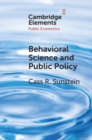 Image for Behavioral Science and Public Policy