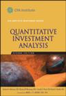 Image for Quantitative Investment Analysis : 2