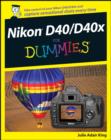 Image for Nikon D40/D40x for dummies