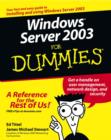 Image for Windows server 2003 for dummies