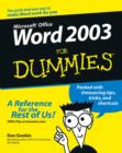 Image for Word 2003 for dummies